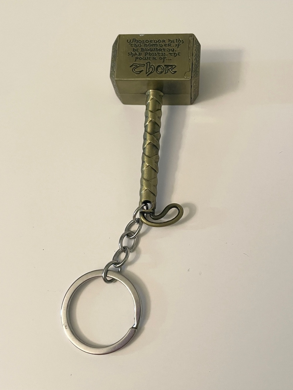 Marvel Thor Mjolnir Hammer Bottle Opener Keychain - Bronze Metal